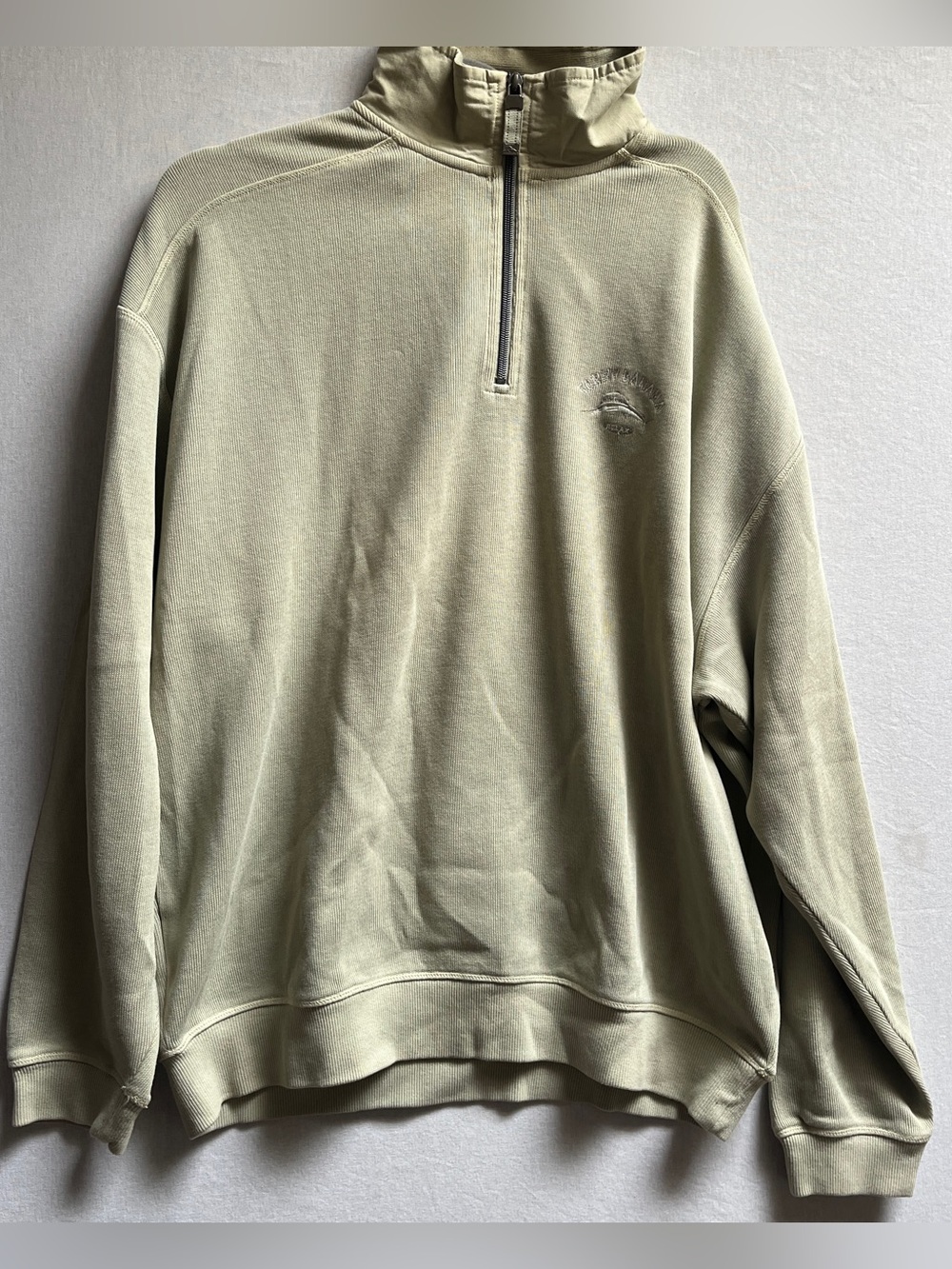 Tommy Bahama Pure Cotton Relaxed Fit Quarter Zip Sweater L